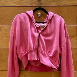 Urban outfitters cropped hoodie zip up
